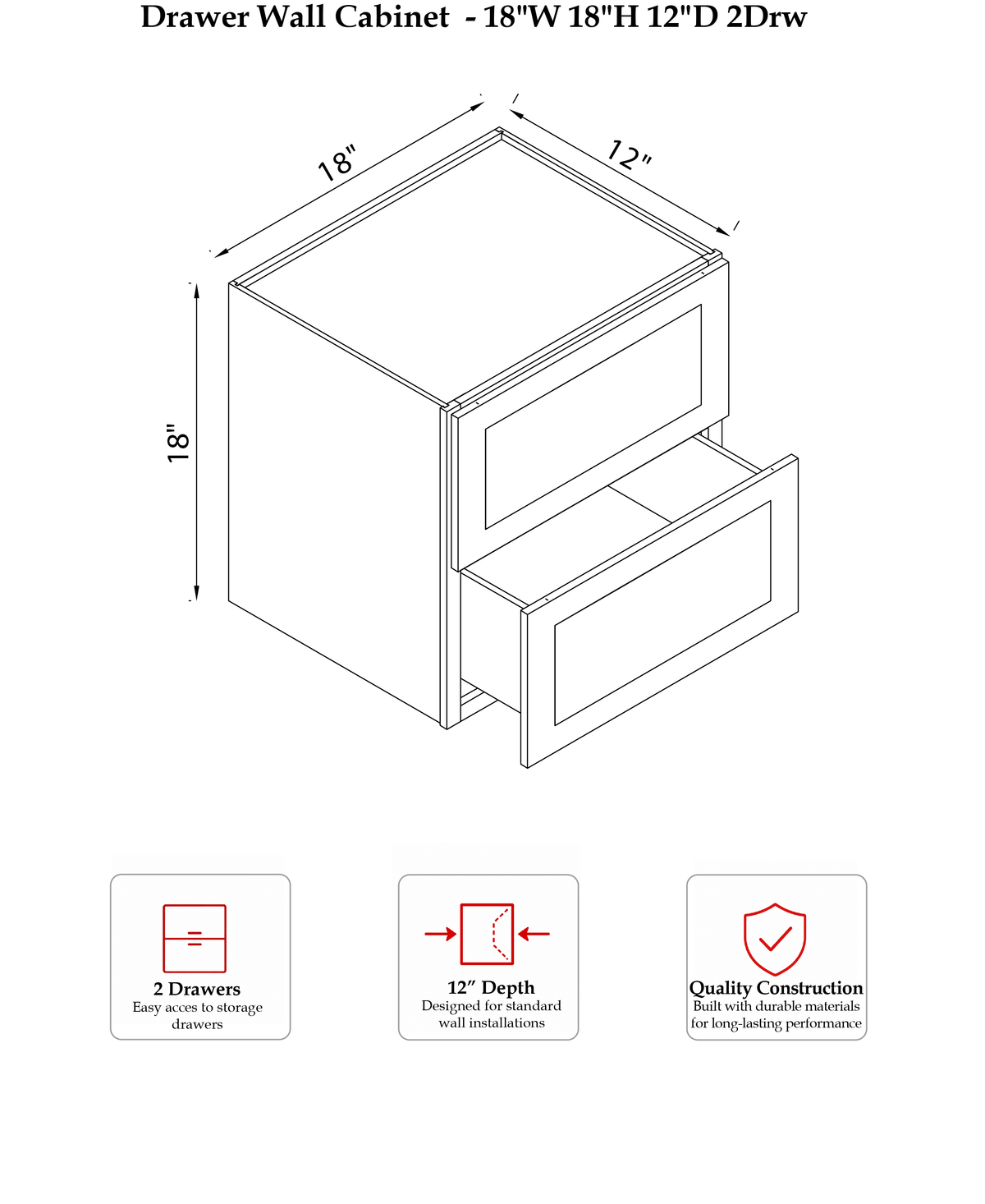 RHC-SIG-N-W2D1818 - Specification Drawing