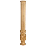 5" D x 35" H Maple Acanthus Fireplace Column