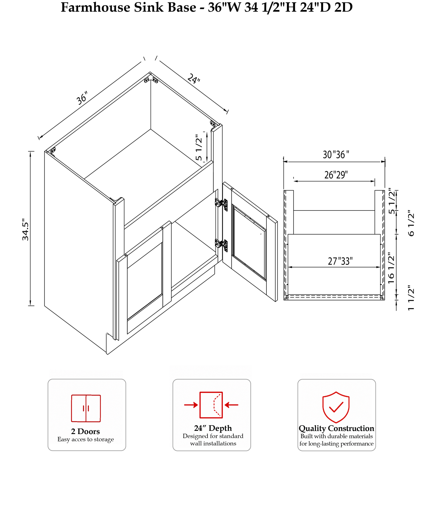 RHC-SIG-P-FSB36 - Specification Drawing