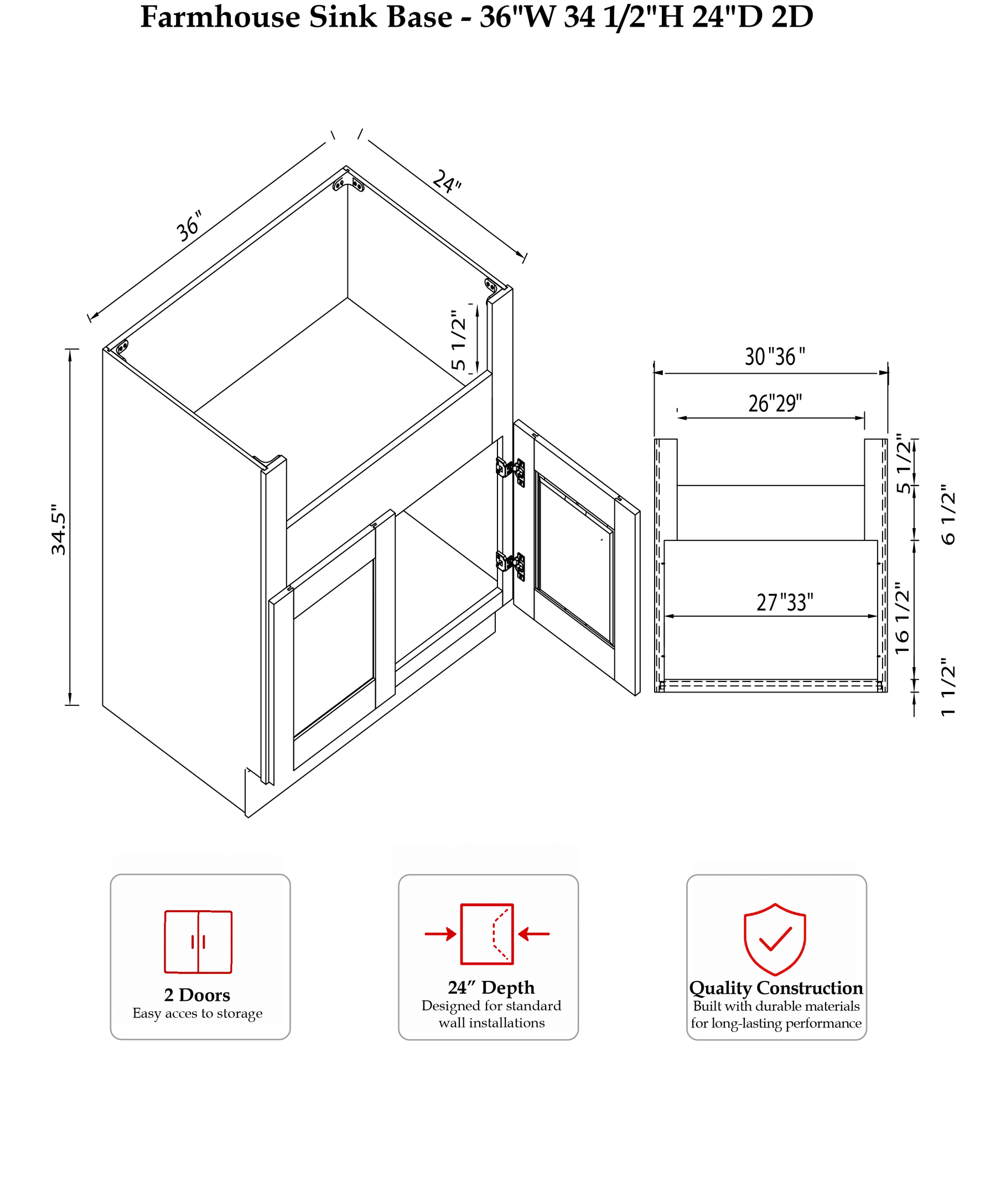 RHC-SIG-G-FSB36 - Specification Drawing