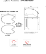 Rose Hill Studio Slim — Linen — Basket (Wood) LS-Wood36 - Specification Drawing