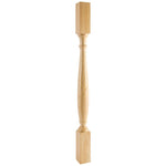 3" W x 3" D x 42" H Rubberwood Turned Post