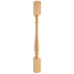 3-1/2" W x 3-1/2" D x 42" H Hard Maple Turned Post