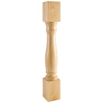 5" W x 5" D x 35-1/2" H Hard Maple Turned Post