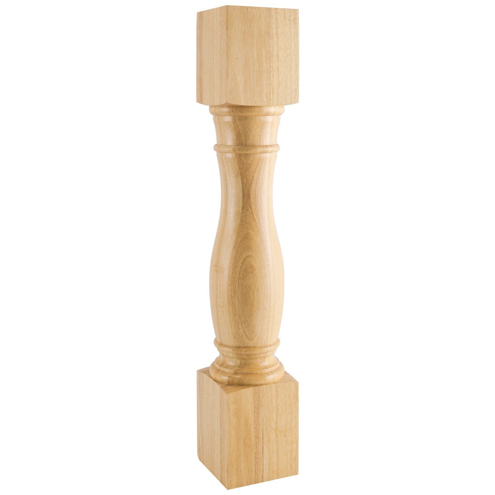 6" W x 6" D x 35-1/2" H White Birch Turned Post