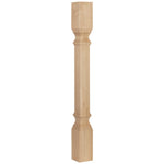3-1/2" W x 3-1/2" D x 35-1/2" H  Alder Transitional Post