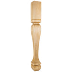 5" W x 5" D x 42" H Alder Footed Square Post