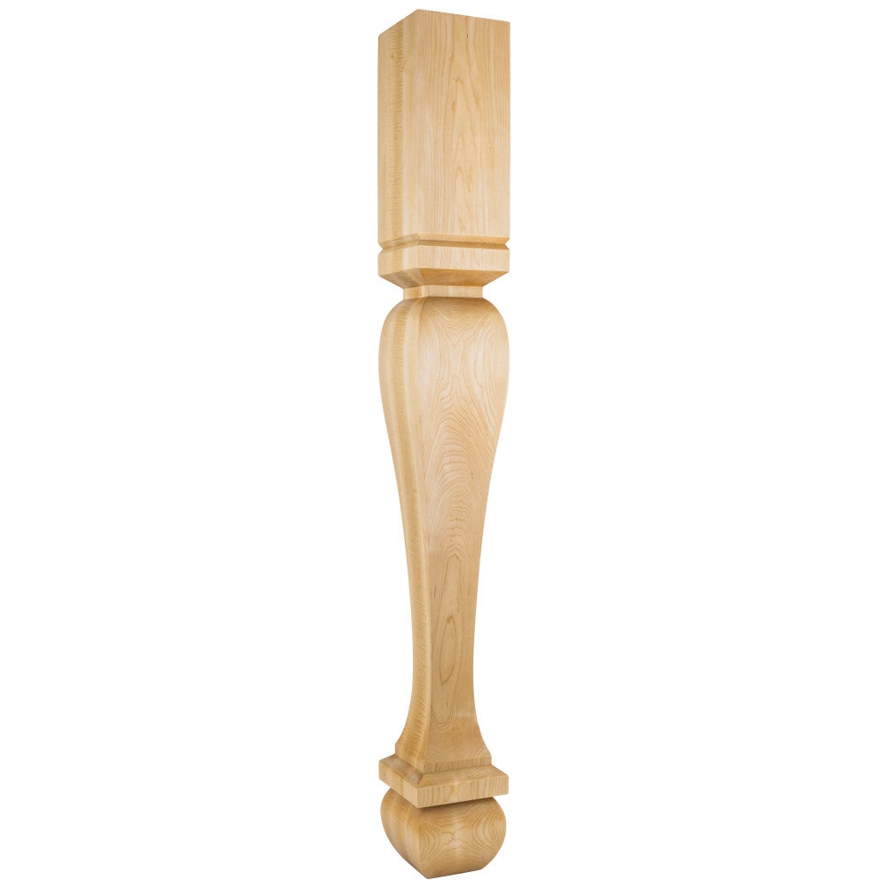 5" W x 5" D x 42" H Hard Maple Footed Square Post