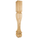 6" W x 6" D x 42" H Alder Footed Square Post