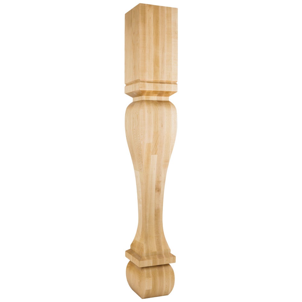 6" W x 6" D x 42" H Alder Footed Square Post