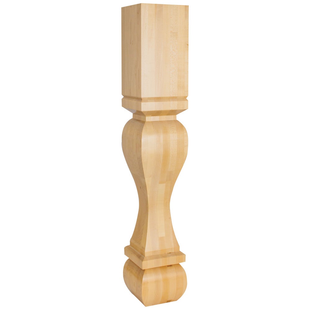 6" W x 6" D x 35-1/2" H Alder Footed Square Post