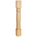 4-1/2" W x 4-1/2" D x 35-1/2" H Hard Maple Doric Post