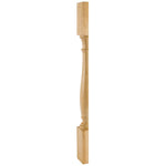 3-1/2" W x 1-3/4" D x 35-1/2" H Oak Split Turned Post