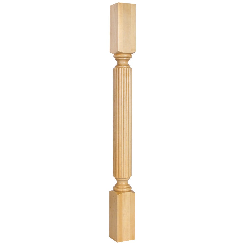 3" W x 3" D x 35-1/2" H Rubberwood Reed Post