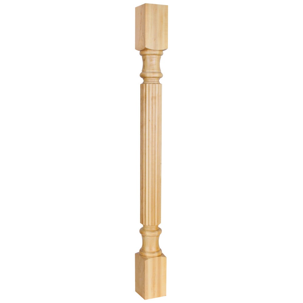 3-1/2" W x 3-1/2" D x 42" H Rubberwood Reed Post