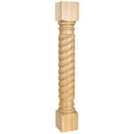 5" W x 5" D x 35-1/2" H Rubberwood Rope Post
