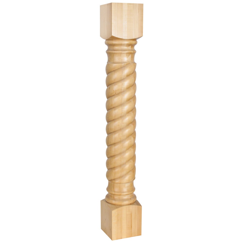 5" W x 5" D x 35-1/2" H Rubberwood Rope Post