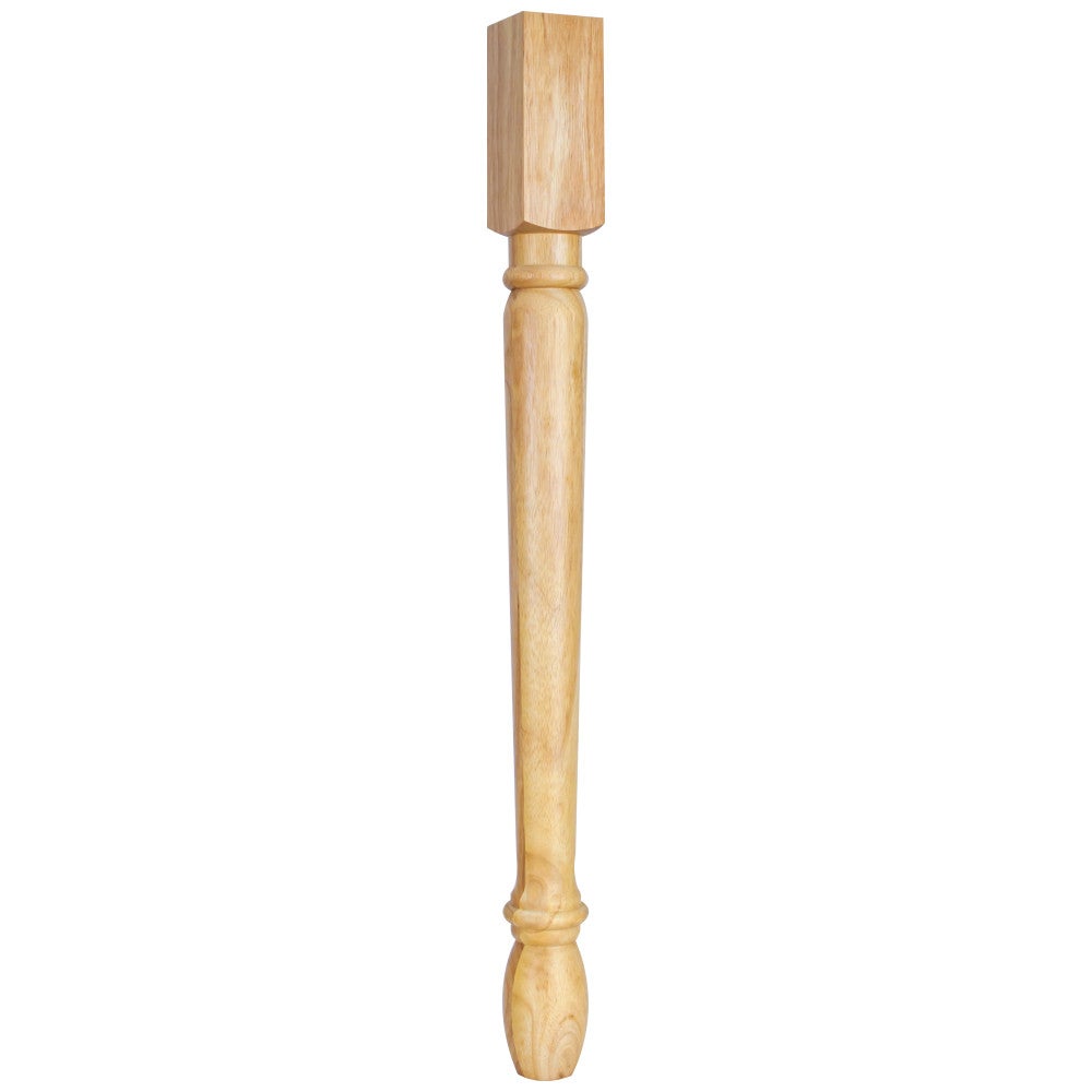3" W x 3" D x 35-1/2" H Rubberwood Turned Post