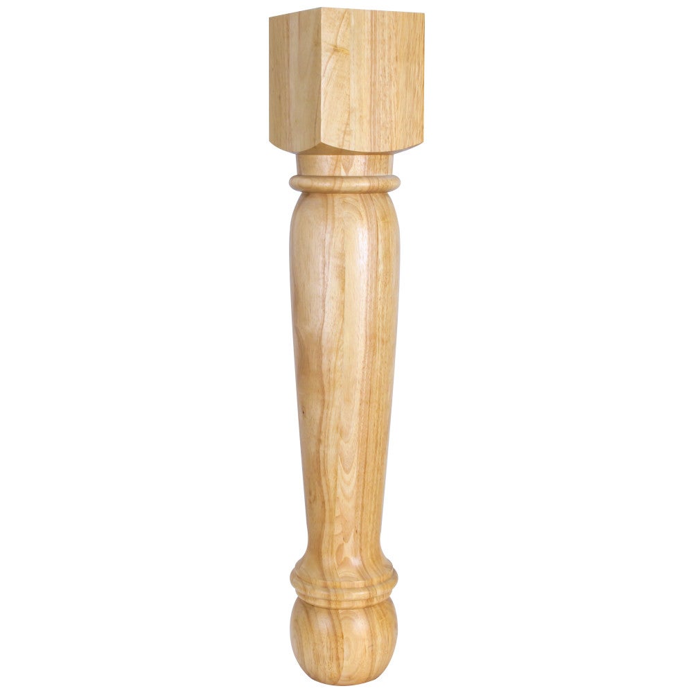 6" W x 6" D x 35-1/2" H Rubberwood Turned Post