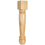 6" W x 6" D x 35-1/2" H White Birch Turned Post