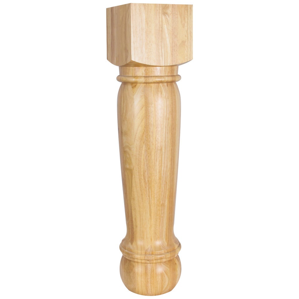 8" W x 8" D x 35-1/2" H Rubberwood Turned Post