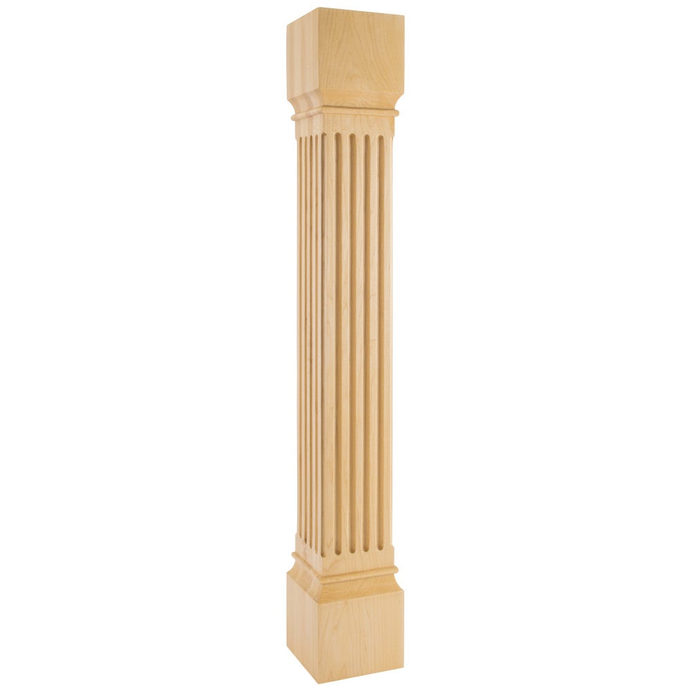 6" W x 6" D x 42" H Alder Fluted Post