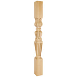 3-3/4" W x 3-3/4" D x 42" H Cherry Fluted Acanthus Post