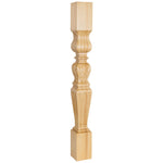 3-3/4" W x 3-3/4" D x 35-1/2" H Maple Fluted Acanthus Post