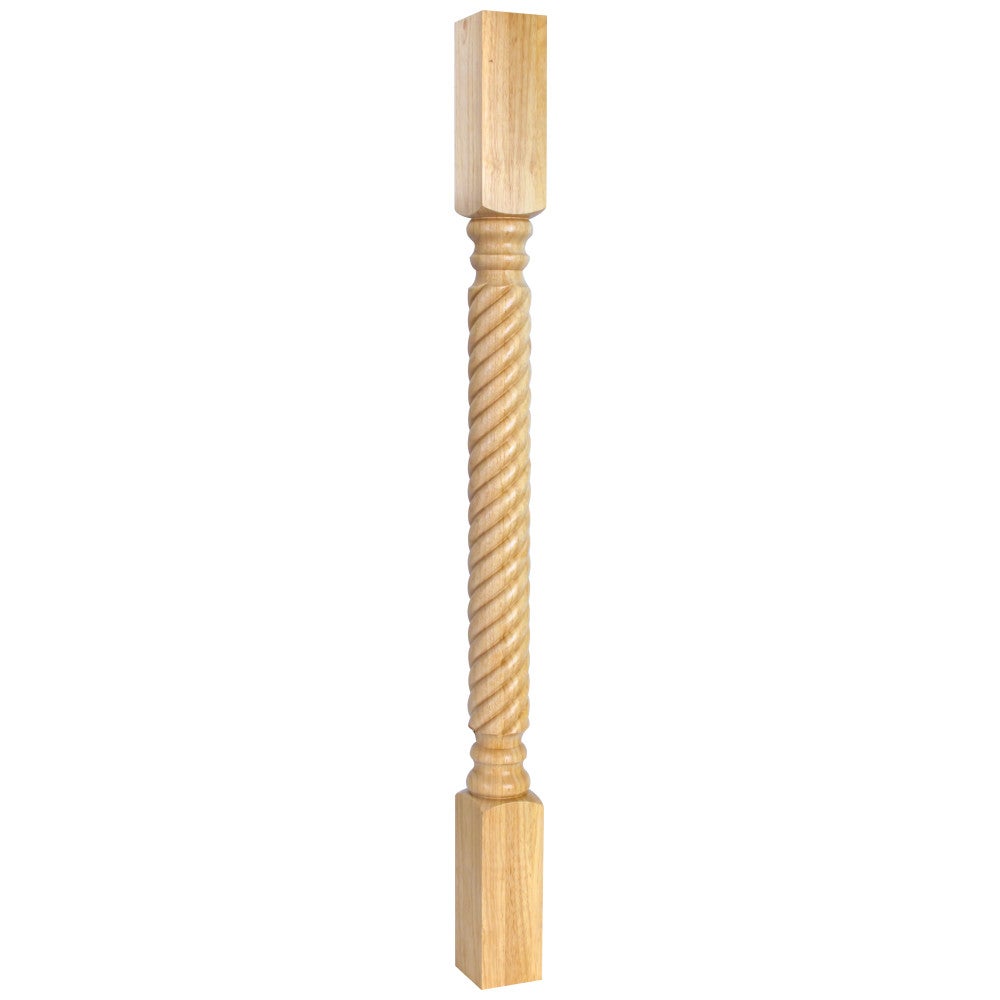 3" W x 3" D x 42" H Rubberwood Rope Post