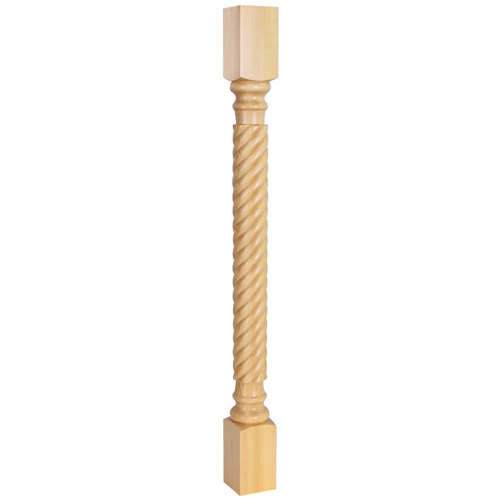 3" W x 3" D x 35-1/2" Alder Rope Post