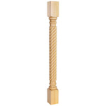 3" W x 3" D x 35-1/2" Alder Rope Post