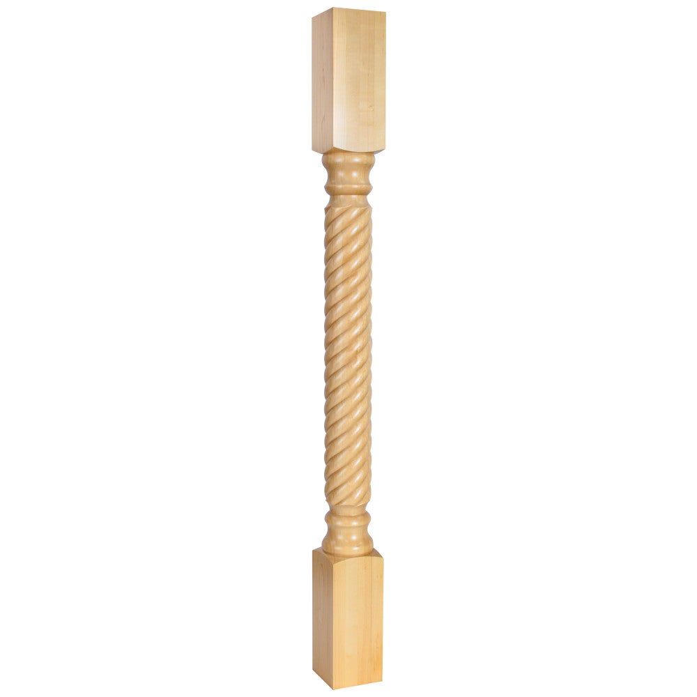 3-1/2" W x 3-1/2" D x 42" H Rubberwood Rope Post