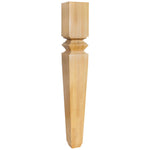 5" W x 5" D x 35-1/2" H Rubberwood Diamond Tapered Post