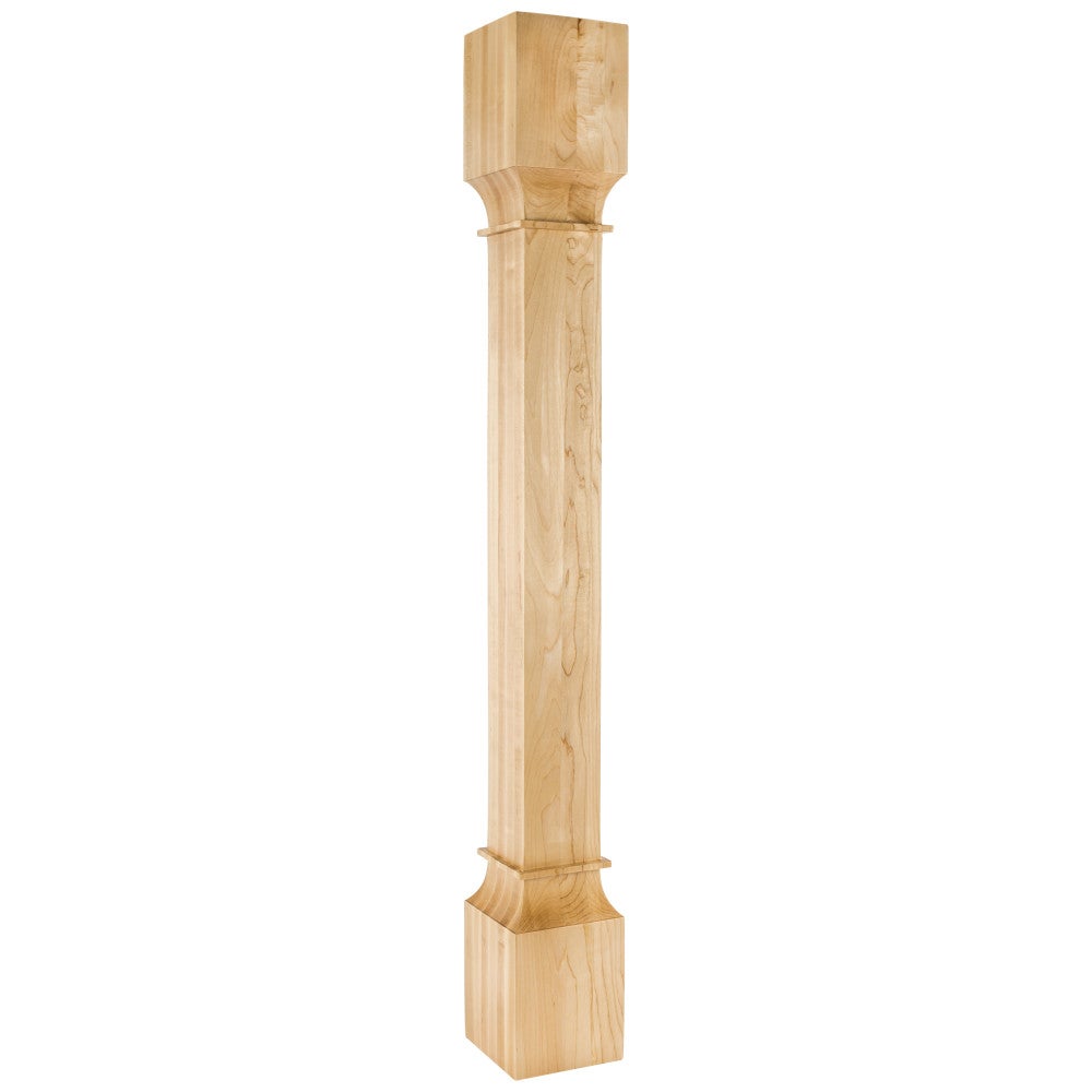 5" W x 5" D x 42" H White Birch Square Post
