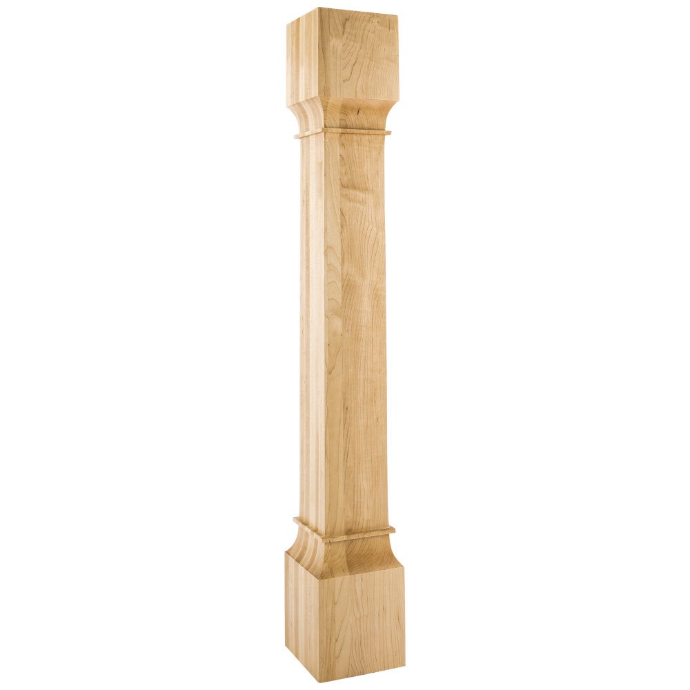 6" W x 6" D x 42" H Hard Maple Square Post