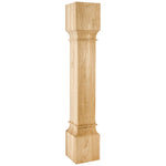 6" W x 6" D x 35-1/2" H Rubberwood Square Post