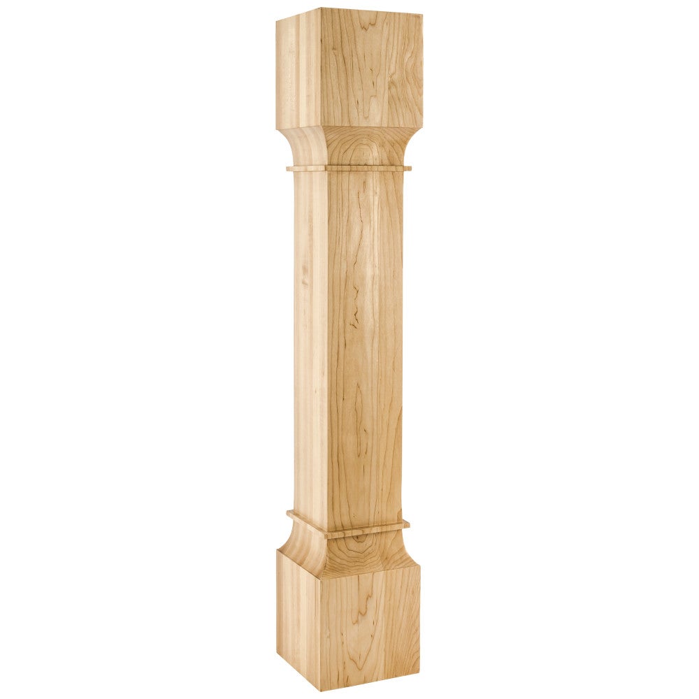 6" W x 6" D x 35-1/2" H Rubberwood Square Post