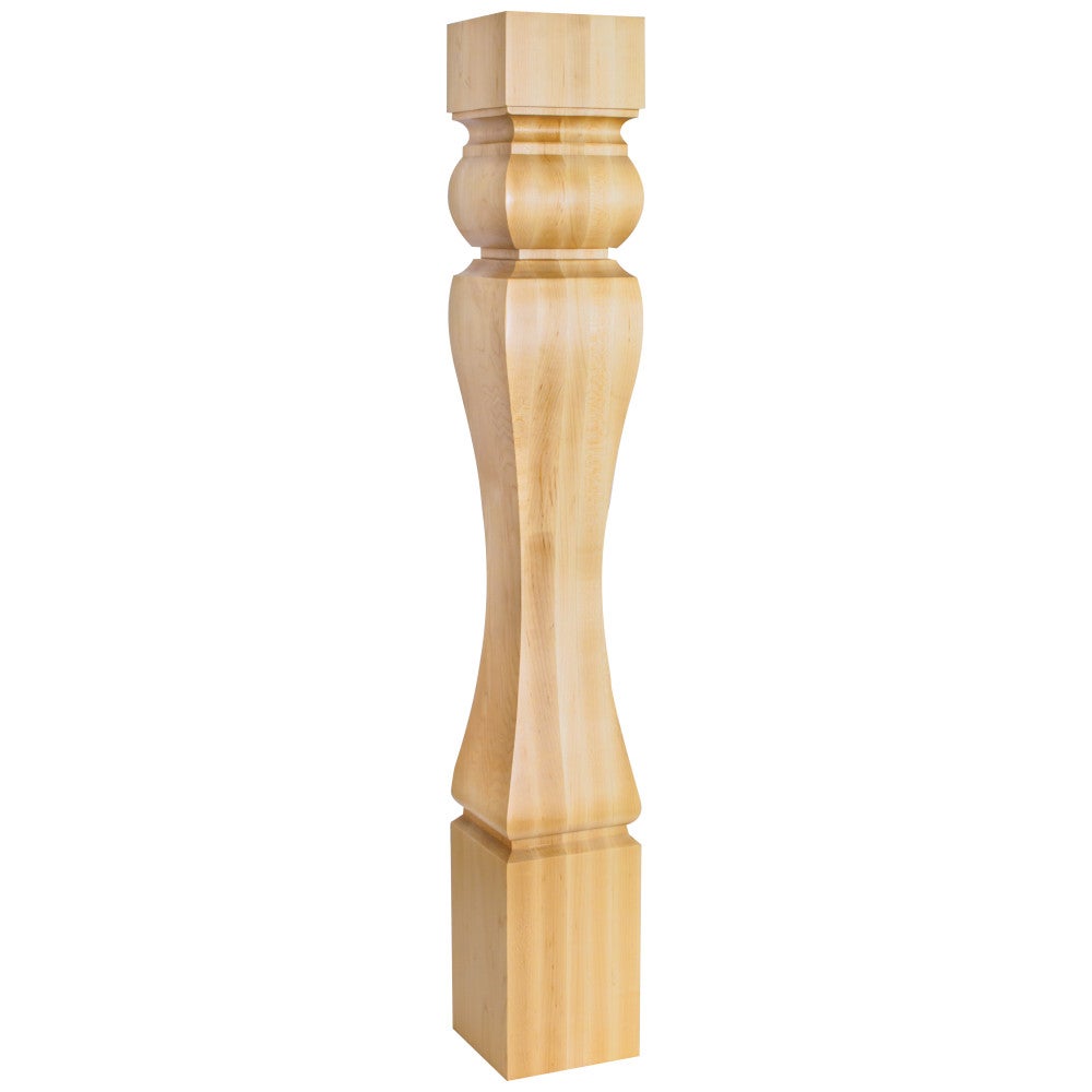 5" W x 5" D x 35-1/2" H Rubberwood Baroque Post