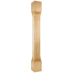 5" W x 5" D x 42" H Hard Maple Fluted Edge Post