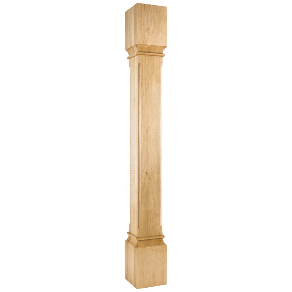 5" W x 5" D x 42" H Hard Maple Fluted Edge Post