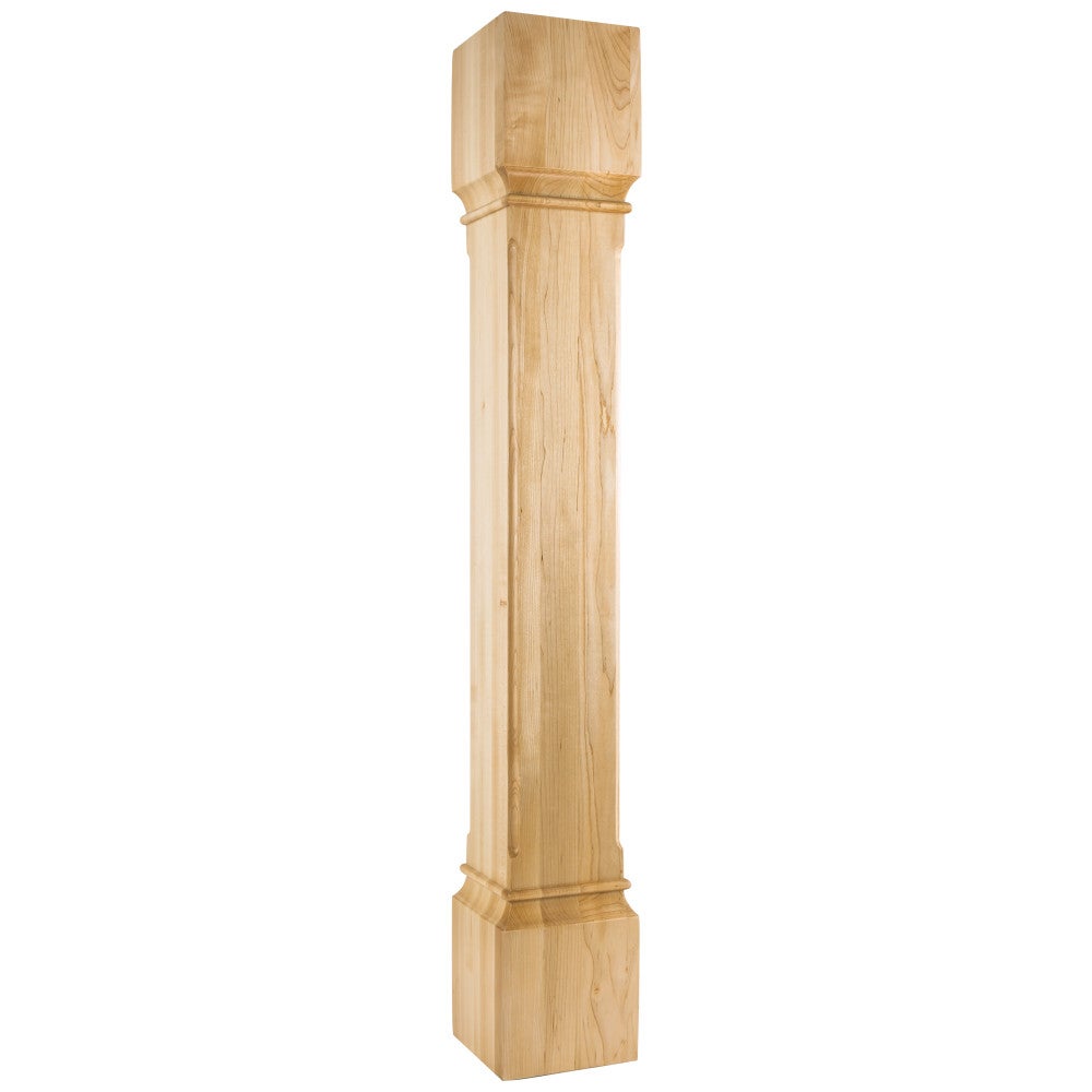 6" W x 6" D x 42" H Alder Fluted Edge Post