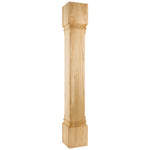 6" W x 6" D x 42" H Hard Maple Fluted Edge Post