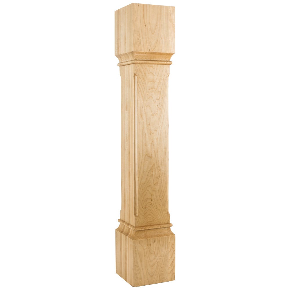 6" W x 6" D x 35-1/2" H Alder Fluted Edge Post