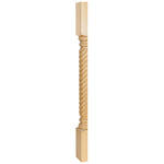 3-1/2" W x 1-3/4" D x 35-1/2" H Oak Rope Split Post