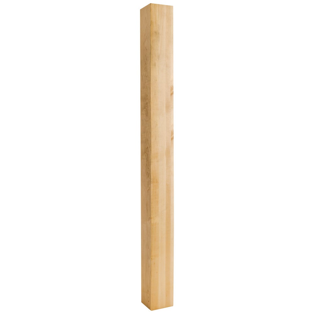 3-1/2" W x 3-1/2" D x 42" H Rubberwood Square Post