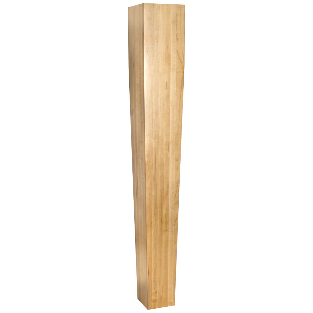 5" W x 5" D x 35-1/2" H Rubberwood Square Tapered Post