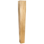 5" W x 5" D x 35-1/2" H White Oak Square Tapered Post