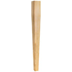 3-1/2" W x 3-1/2" D x 35-1/2" H Rubberwood Square Tapered Post