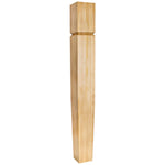 5" W x 5" D x 42" H Rubberwood Grooved Arts & Crafts Post