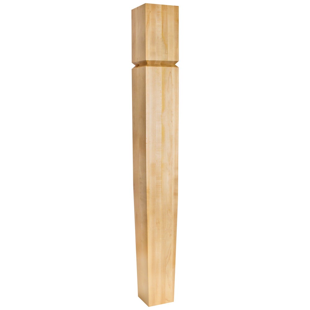 5" W x 5" D x 42" H Rubberwood Grooved Arts & Crafts Post